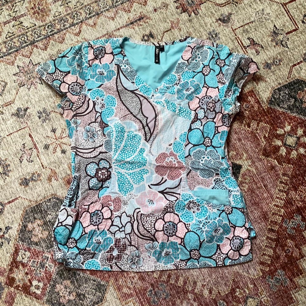 Koi Scrub Top
